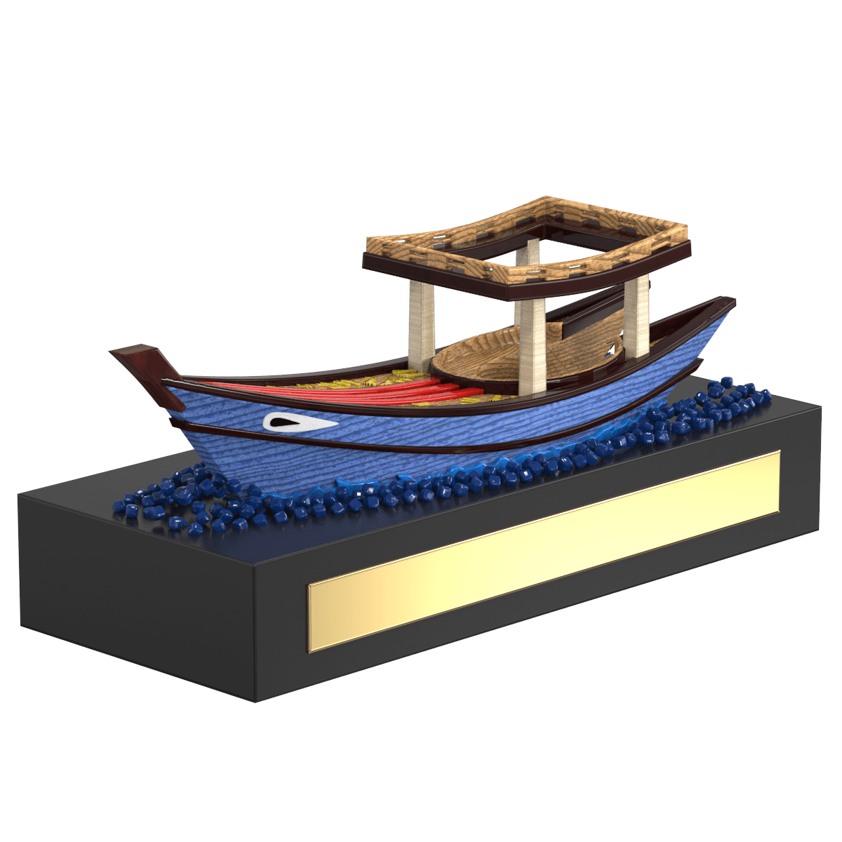3D rendering of the Vietnamese refugee boat second version
